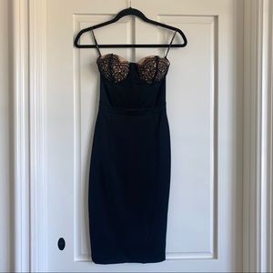 Misha Collection Lace Bustier Dress